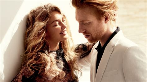 Gigi Hadid Domhnall Gleeson Vogue Photo Shoot .